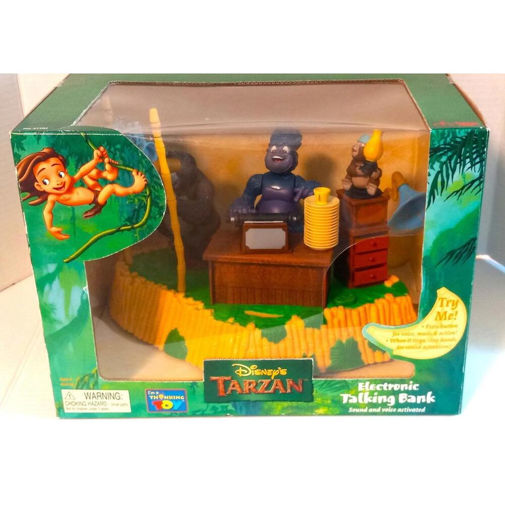 Disney's Tarzan Electronic Talking Bank Thinkway Toys Terk Gorilla NIB 1999